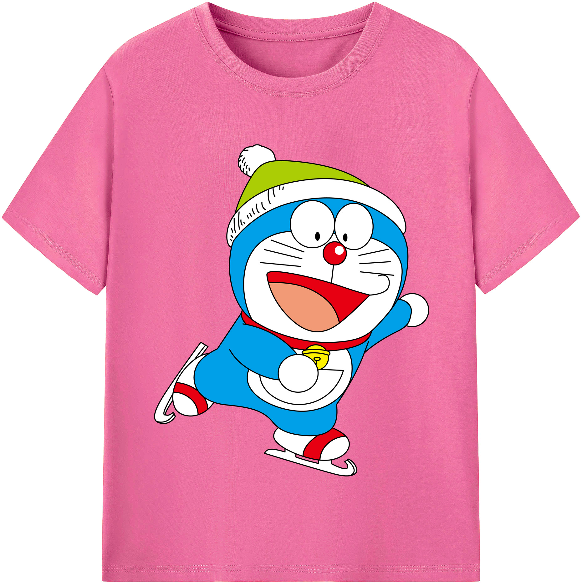 （画像用） ドラえもん Doraemon レディースカジュアルプリントTシャツ（綿100％）